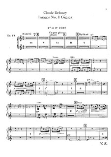 Set III, No.1 Gigues, L.122: parte trompas by Claude Debussy