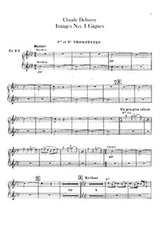 Set III, No.1 Gigues, L.122: parte trompetas by Claude Debussy