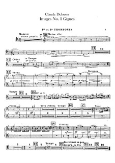 Set III, No.1 Gigues, L.122: parte trombones by Claude Debussy