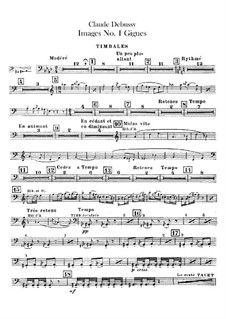 Set III, No.1 Gigues, L.122: parte percusão by Claude Debussy