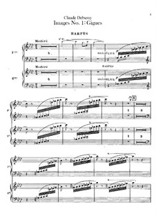 Set III, No.1 Gigues, L.122: parte Arpas by Claude Debussy