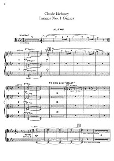 Set III, No.1 Gigues, L.122: parte violas by Claude Debussy