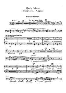 Set III, No.1 Gigues, L.122: Parte contrabaixo by Claude Debussy