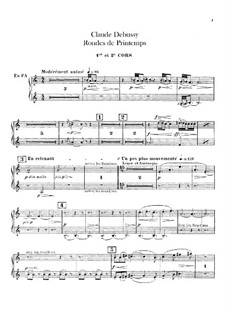 Set III, No.3 Rondes du printemps, L.122: parte trompa by Claude Debussy