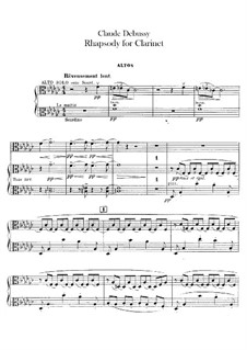 Rhapsody No.1 in G Flat Major, L.116: parte violas by Claude Debussy