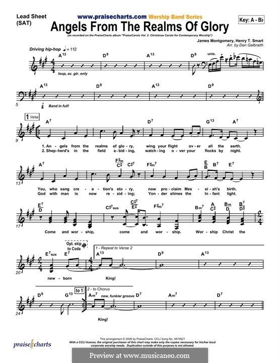 Angels, from the Realms of Glory: para teclado by Henry Smart