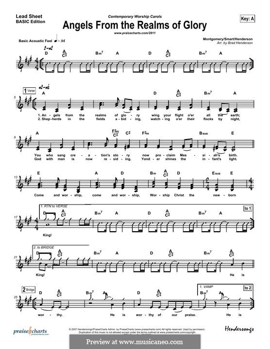 Angels, from the Realms of Glory: para teclado by Henry Smart