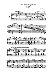 Eleven New Bagatelles for Piano, Op.119: Bagatelle No.6 by Ludwig van Beethoven