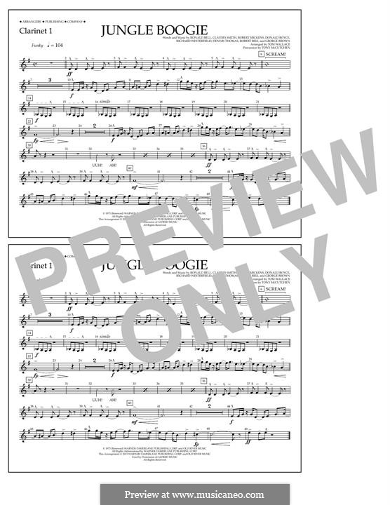 Jungle Boogie (from Pulp Fiction): Clarinet 1 part by Claydes Smith, Dennis Thomas, Donald Boyce, George Brown, Richard Westfield, Robert Bell, Robert Mickens, Ronald Bell