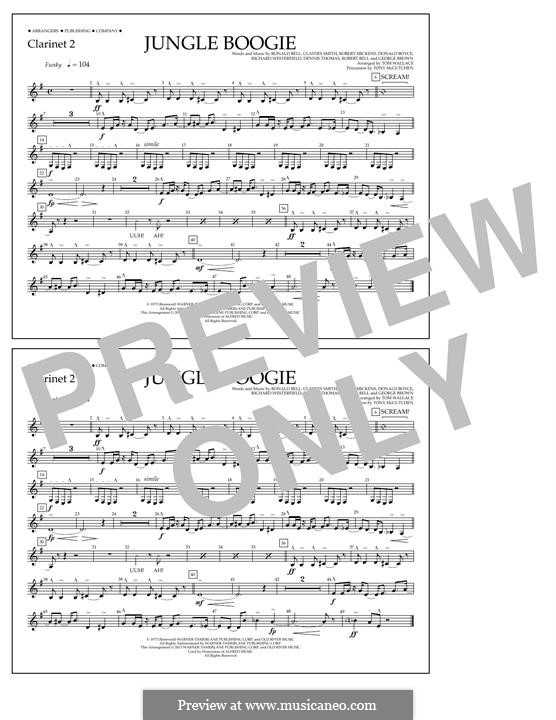 Jungle Boogie (from Pulp Fiction): Clarinet 2 part by Claydes Smith, Dennis Thomas, Donald Boyce, George Brown, Richard Westfield, Robert Bell, Robert Mickens, Ronald Bell