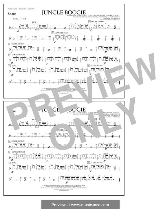 Jungle Boogie (from Pulp Fiction): Snare part by Claydes Smith, Dennis Thomas, Donald Boyce, George Brown, Richard Westfield, Robert Bell, Robert Mickens, Ronald Bell