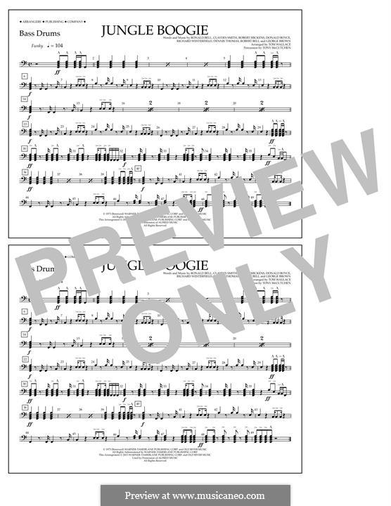 Jungle Boogie (from Pulp Fiction): Bass Drums part by Claydes Smith, Dennis Thomas, Donald Boyce, George Brown, Richard Westfield, Robert Bell, Robert Mickens, Ronald Bell