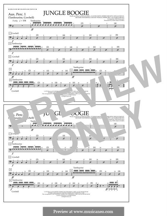 Jungle Boogie (from Pulp Fiction): Aux. Perc. 1 part by Claydes Smith, Dennis Thomas, Donald Boyce, George Brown, Richard Westfield, Robert Bell, Robert Mickens, Ronald Bell