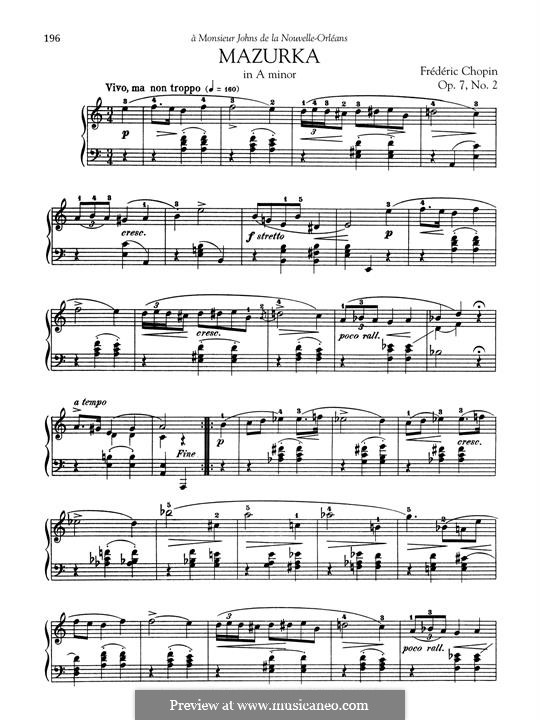 Mazurkas, Op.7: No.2 em A menor by Frédéric Chopin