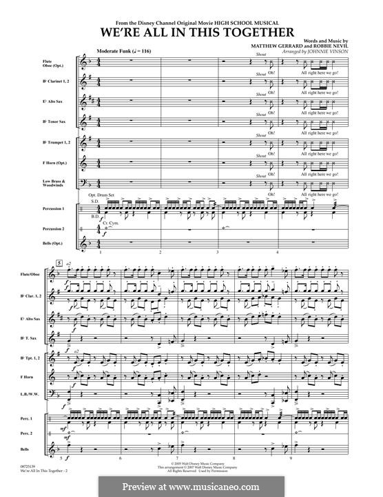 Version by Johnnie Vinson: partitura completa by Matthew Gerrard, Robbie Nevil