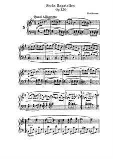 Sechs Bagatellen, Op.126: Bagatelle  No.5 by Ludwig van Beethoven