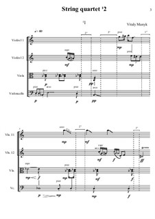String Quartet No.2: movimento I by Vitalii Manyk