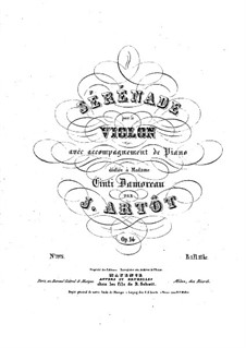 Serenade for Violin and Piano, Op.14: Serenade for Violin and Piano by Alexandre Joseph Artôt