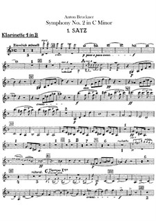 Symphony No.2 in C Minor, WAB 102: parte clarinetas by Anton Bruckner