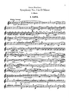 Symphony No.3 in D Minor, WAB 103: parte trompa by Anton Bruckner