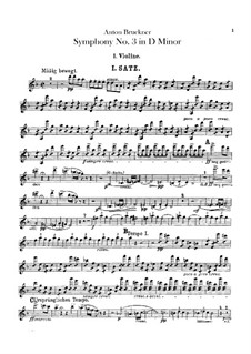 Symphony No.3 in D Minor, WAB 103: violino parte I by Anton Bruckner