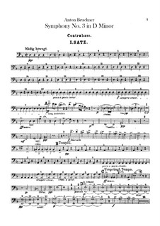 Symphony No.3 in D Minor, WAB 103: Parte contrabaixo by Anton Bruckner