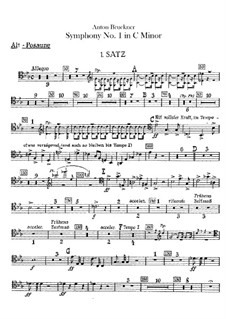 Symphony No.1 in C Minor, WAB 101: parte trombones by Anton Bruckner