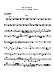Symphony No.1 in C Minor, WAB 101: Parte contrabaixo by Anton Bruckner