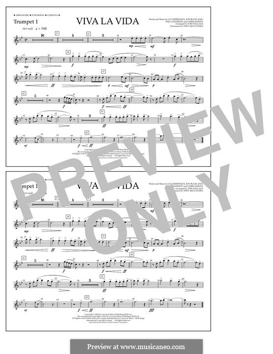 Marching Band by Tom Wallace: Trumpet 1 part by Chris Martin, Guy Berryman, Jonny Buckland, Will Champion