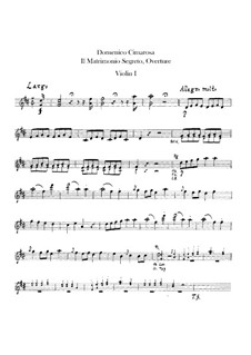 The Secret Marriage: Abertura - violino parte I by Domenico Cimarosa