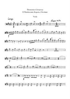 The Secret Marriage: Abertura - parte viola by Domenico Cimarosa