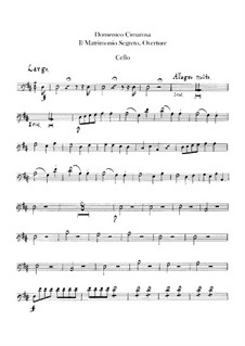The Secret Marriage: abertura - violoncelo parte by Domenico Cimarosa