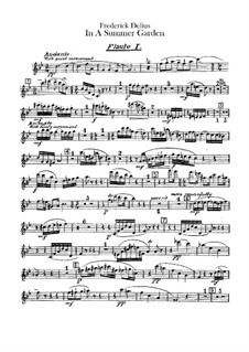 In a Summer Garden: parte de flautas by Frederick Delius