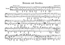 Hermann and Dorothea, Op.136: Partes - versão para piano de quatro maõs by Robert Schumann