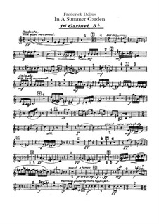 In a Summer Garden: parte clarinetas by Frederick Delius