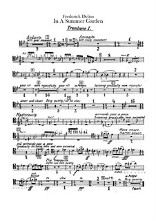 In a Summer Garden: parte de trombones e tubas by Frederick Delius