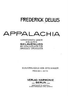Appalachia: Appalachia by Frederick Delius