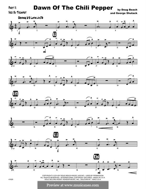 Dawn of The Chili Pepper: 3rd Bb Trumpet part by Doug Beach, George Shutack