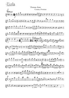 Comus: Abertura - parte viola by Thomas Augustine Arne