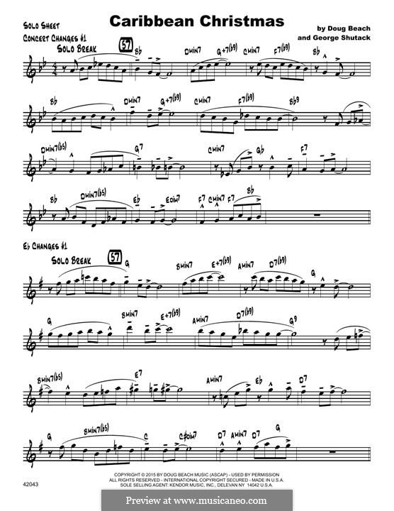 Caribbean Christmas: Solo Sheet part by Doug Beach
