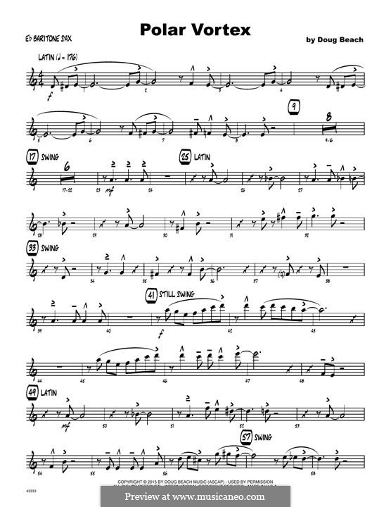 Polar Vortex: Eb Baritone Saxophone part by Doug Beach