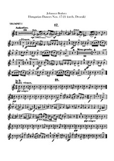 No.17-21: para orquestra - parte trompetas by Johannes Brahms