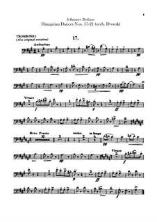No.17-21: para orquestra - parte trombones by Johannes Brahms