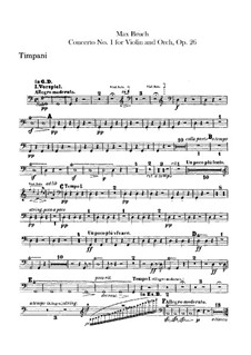 Violin Concerto No.1 in G Minor, Op.26: Peça para Timpano by Max Bruch