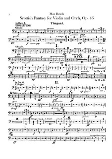 Scottish Fantasia for Violin and Orchestra, Op.46: Peça para Timpano by Max Bruch