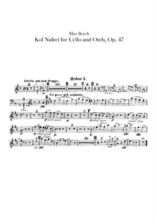 Kol Nidrei, Op.47: parte de oboes by Max Bruch