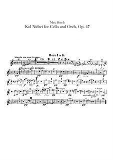 Kol Nidrei, Op.47: parte trompa by Max Bruch