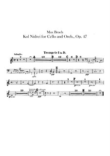 Kol Nidrei, Op.47: parte trompetas by Max Bruch