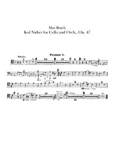 Kol Nidrei, Op.47: parte trombones by Max Bruch