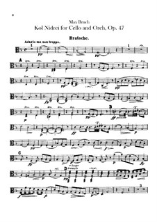 Kol Nidrei, Op.47: parte viola by Max Bruch